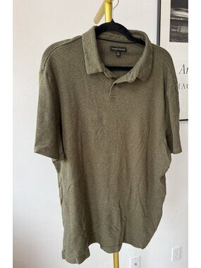 Banana Republic Mens XXL Green Polo Shirt Cotton Classic Casual Short Sleeve